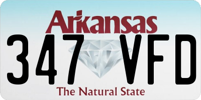 AR license plate 347VFD