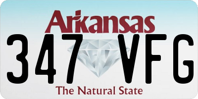 AR license plate 347VFG