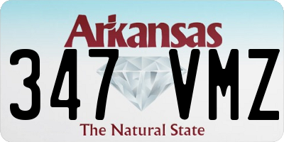AR license plate 347VMZ