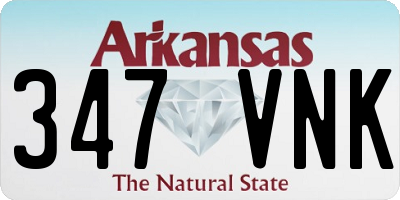 AR license plate 347VNK