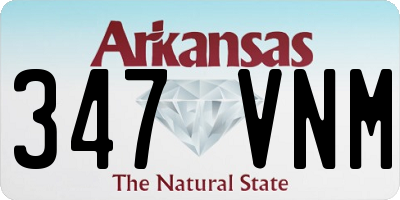 AR license plate 347VNM