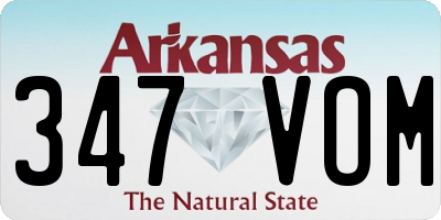 AR license plate 347VOM
