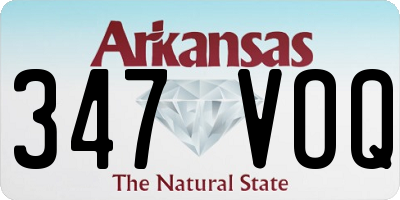 AR license plate 347VOQ