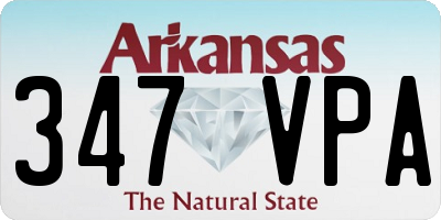 AR license plate 347VPA