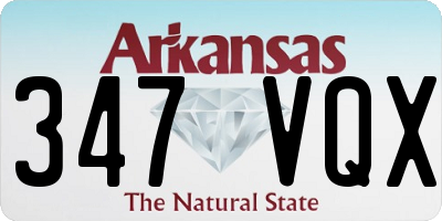 AR license plate 347VQX