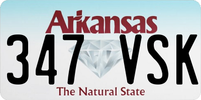 AR license plate 347VSK