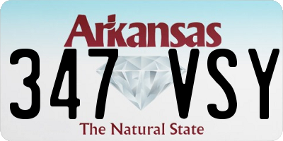 AR license plate 347VSY