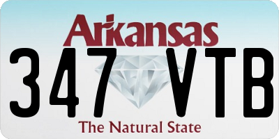AR license plate 347VTB