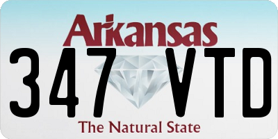 AR license plate 347VTD