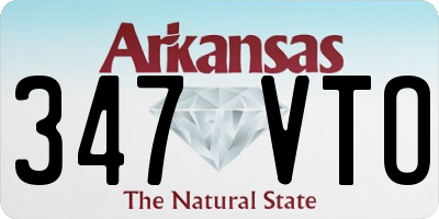 AR license plate 347VTO