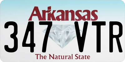 AR license plate 347VTR
