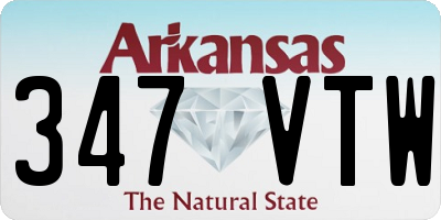 AR license plate 347VTW
