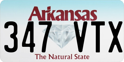 AR license plate 347VTX