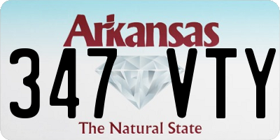 AR license plate 347VTY