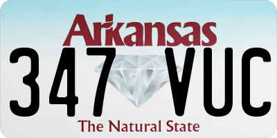 AR license plate 347VUC