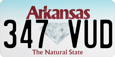 AR license plate 347VUD