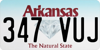 AR license plate 347VUJ