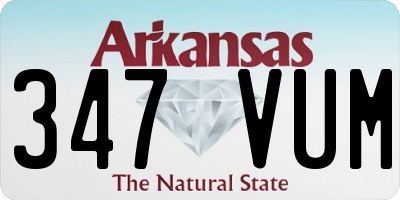 AR license plate 347VUM