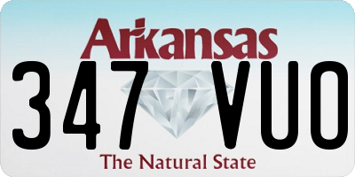 AR license plate 347VUO