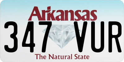 AR license plate 347VUR