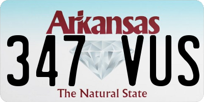 AR license plate 347VUS