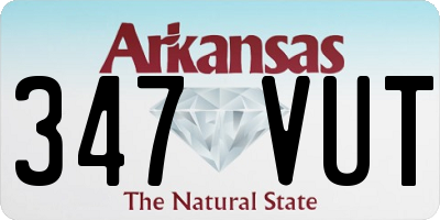 AR license plate 347VUT