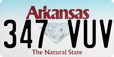 AR license plate 347VUV