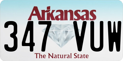 AR license plate 347VUW