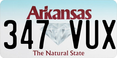 AR license plate 347VUX