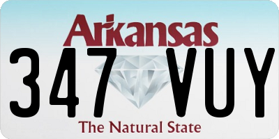 AR license plate 347VUY