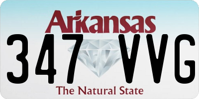 AR license plate 347VVG