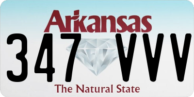 AR license plate 347VVV