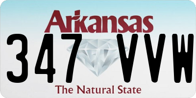 AR license plate 347VVW
