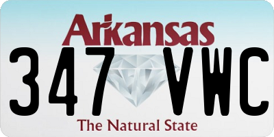 AR license plate 347VWC