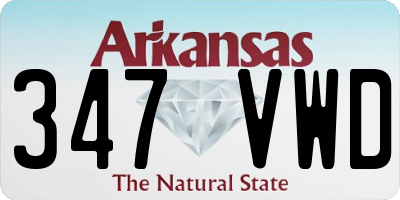 AR license plate 347VWD