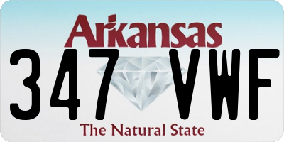 AR license plate 347VWF
