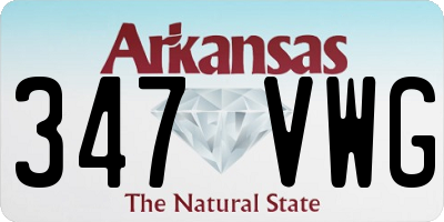 AR license plate 347VWG