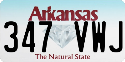 AR license plate 347VWJ