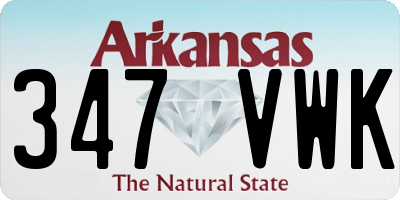 AR license plate 347VWK