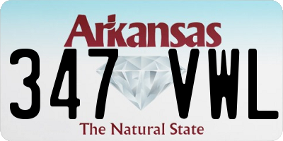 AR license plate 347VWL