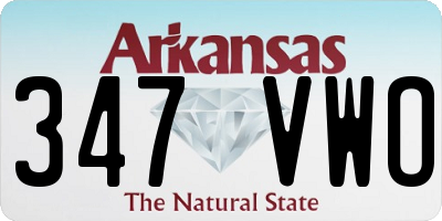 AR license plate 347VWO