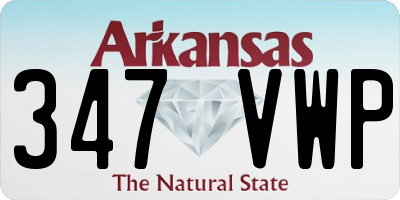 AR license plate 347VWP