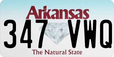 AR license plate 347VWQ