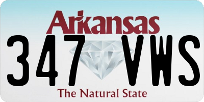 AR license plate 347VWS