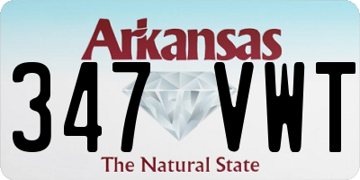 AR license plate 347VWT