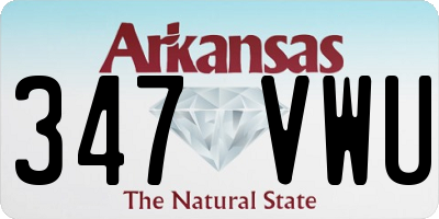AR license plate 347VWU