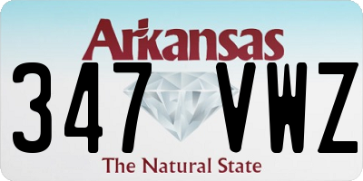 AR license plate 347VWZ