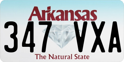 AR license plate 347VXA