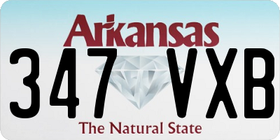 AR license plate 347VXB