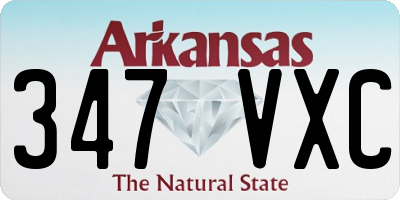 AR license plate 347VXC